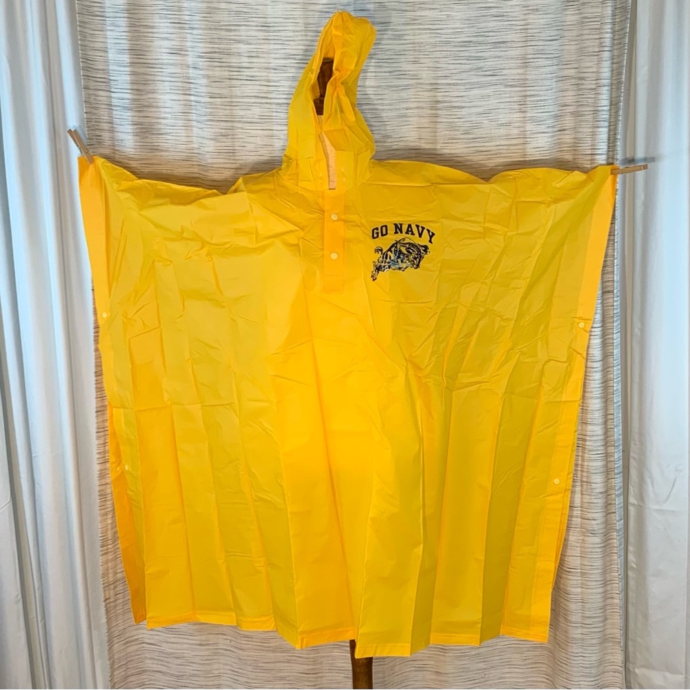 United States Naval Academy Yellow Rain Poncho “Go Navy”.